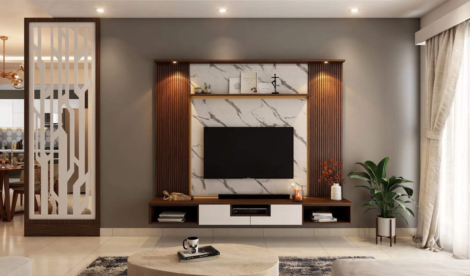 Modular storage by D' Forte Interiors